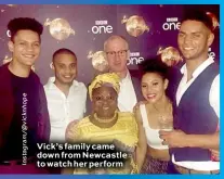  ??  ?? Vick’s family came down from Newcastle to watch her perform