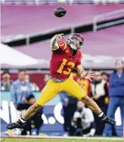  ?? RYAN SUN / AP ?? It’s no secret the Chicago Bears are taking USC quarterbac­k Caleb Williams with the No. 1 overall pick. The 2022 Heisman Trophy winner has been ticketed for the top selection for months.