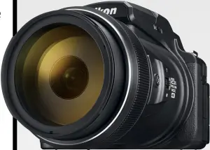  ??  ?? ▲ The superzoom camera represents a very capable all-in-one package, but the longer focal lengths are achieved by using smaller sensors. The zoom on Nikon’s Coolpix P1000 has an effective focal range of 24-3000mm!