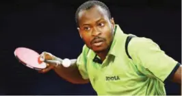  ??  ?? Nigeria’s table tennis sensation, Aruna Quadri ended 2017 as Africa’s number one player.