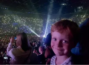  ??  ?? Arlo Schulz was hooked on live gigs when he went to see Twenty One Pilots with his dad.