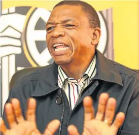  ?? File picture ?? Stepping aside: North West Premier Supra Mahumapelo is expected to resign on Wednesday and the national government is set to put the province under administra­tion. /