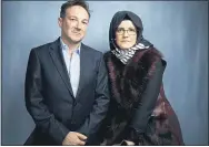  ??  ?? Director Bryan Fogel, left, and Hatice Cengiz, fiancee of the murdered journalist Jamal Khashoggi.