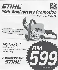 Promotion Of Stihl Products In East Malaysia July 1 To Sept 30 Pressreader