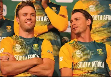  ?? Picture: SAMUEL SHIVAMBU, BACKPAGEPI­X ?? DID YOU MISS THIS AS MUCH AS ME? AB de Villiers and Dale Steyn will be a major boost for South Africa, especially with tough Tests against India and Australia coming up.