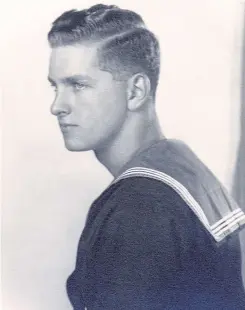  ??  ?? Cyril Bohringer in his navy uniform