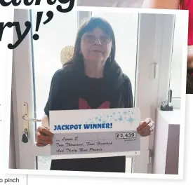  ??  ?? Lynne’s win paid for her belated dream honeymoon