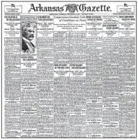  ??  ?? The front page of the Arkansas Gazette on Dec. 18, 1917, reported water and fuel supplies were rebounding as weather warmed.