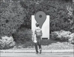  ?? ANDREI GABRIEL STANESCU/DREAMSTIME/TNS ?? The Google Maps Icon near their offices in the Google campus in Silicon Valley in June 2019. Google Maps is one of several services that will be upgraded.