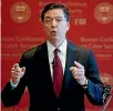  ??  ?? FBI director James Comey faces a grilling by Congress today.