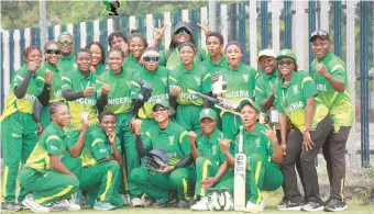  ?? ?? Nigerian women’s cricket team