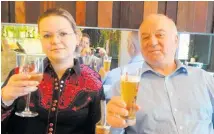  ??  ?? Yulia and Sergei Skripal were poisoned in the town of Salisbury.