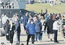  ??  ?? The scene on the seafront. Picture by North News & Pictures