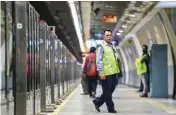  ?? PIC/PTI ?? A view of Chawri Bazar Metro station platform on Wednesday