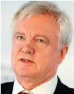  ??  ?? Promising frictionle­ss trade: UK Brexit Minister David Davis