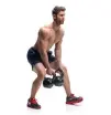  ??  ?? AndgångHål­l en kettlebell i varje hand mellan benen. Du kan också hålla i ena änden av en hantel och låta den hänga mellan benen i knähöjd.