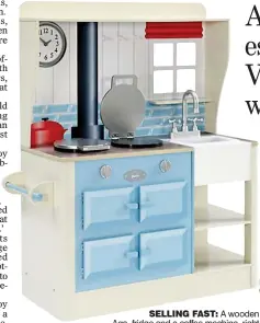  ??  ?? SELLING FAST: A wooden Aga, fridge and a coffee machine, right