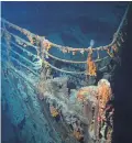  ??  ?? Treaty: the Titanic shipwreck