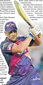  ?? HT PHOTO ?? MS Dhoni remained unbeaten on 12 against Mumbai Indians.