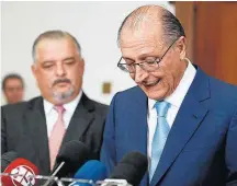  ?? ALEX SILVA/ESTADÃO-16/12/2014 ?? Dupla. Geraldo Alckmin e seu vice, Márcio França, do PSB