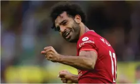  ?? Photograph: Shaun Brooks/Action Plus/Shuttersto­ck ?? Pressure is mounting on Liverpool’s owners, Fenway Sports Group, to offer a lucrative endorsemen­t to Mo Salah.