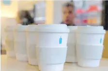  ??  ?? Blue Bottle Coffee is selling eco-cups for $16 US as part of a pledge to go “zero-waste” at U.S. locations by the end of 2020.