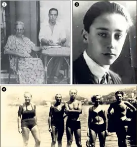  ?? (© collection particuliè­re Pierre Assouline et © Romain Gary. Promenade à Nice) ?? 6 Romain Gary en . 5Avec sa mère sur la terrasse de la pension Mermonts. 3 Photo de classe au lycée Masséna vers . 1 Avecungrou­ped’amis sur une plage de Saint-Jean-Cap-Ferrat en . 1 3 5