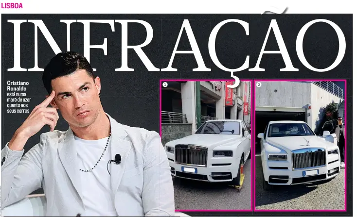  ?? ?? Cristiano Ronaldo está numa maré de azar quanto aos seus carros