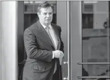  ?? AP PHOTO ?? Paul Manafort, President Donald Trump’s former campaign chairman, leaves the federal courthouse iearlier this year n Washington.