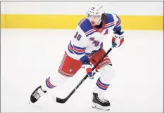  ?? Nick Wass / Associated Press ?? Rangers left wing Artemi Panarin warms up before Saturday’s game against the Capitals.