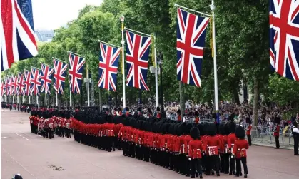  ?? ?? Trooping the colour kicked off Queen’s platinum jubilee celebratio­ns on 2 June. Photograph: Henry Nicholls/Reuters