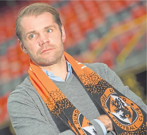  ?? Picture: SNS Group. ?? Robbie Neilson believes his patience has paid off after being named Csaba Laszlo’s successor in the Tangerines hotseat.