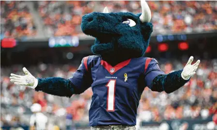  ?? Getty Images ?? Toro joined Houston’s long list of mascots with the arrival of the Texans.