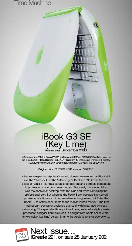 ibook G3 SE (Key Lime) | iCreate | PressReader