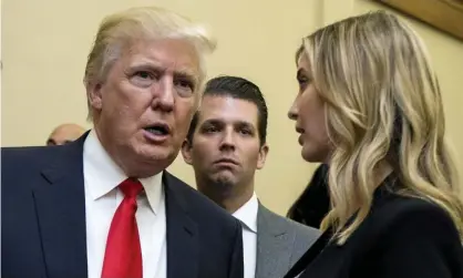  ?? ?? Donald Trump, left, Donald Trump Jr, center, and Ivanka Trump in 2013. Photograph: Manuel Balce Ceneta/AP