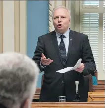  ?? JACQUES BOISSINOT/THE CANADIAN PRESS ?? Despite a decline in popularity with voters and an unsuccessf­ul alliance attempt with QS, PQ Leader Jean-Francois Lisée remains unshaken: “We are going to rebound.”