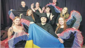  ?? ?? Performing arts students during rehearsals for their fund-raising cabaret show. Picture: DAVID WOOD