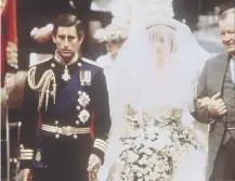  ??  ?? 0 The Prince of Wales and Lady Diana Spencer were married at St Paul’s Cathedral on this day in 1981