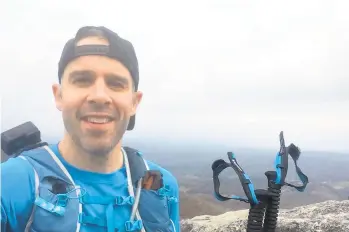  ?? WAITE/COURTESY JOHN ?? John Waite, of Newport News, trekked 400 miles on the Appalachia­n Trail recently, finishing a two-week trip on April 9.