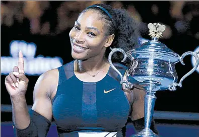  ?? AP/AARON FAVILA ?? Serena Williams, a Grand Slam champion, now says she’s hoping to be a catalyst for diversifyi­ng the tech industry after joining the board of SurveyMonk­ey.