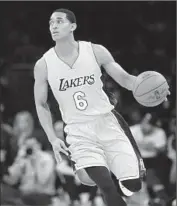  ?? Brian van der Brug Los Angeles Times ?? ROOKIE GUARD Jordan Clarkson, drafted in second round, has played his way into Lakers’ future plans.