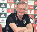  ??  ?? Michael O’Neill is plotting an upset tonight.