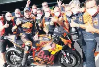  ??  ?? Brad Binder brought KTM their first MotoGP victory