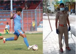  ??  ?? Midfielder Indumathi Kathiresan is a Police Sub-Inspector in India’s southern state of Tamil Nadu.