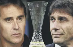  ??  ?? 0 Rival bosses: Sevilla’s Julen Lopetegui and Inter’s Antonio Conte.