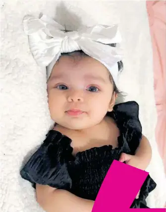  ?? FOTOS: ROSY OROZCO ?? Pedacito de magia es Alannah, orgullo de su mama Emily Carrillo Vargas