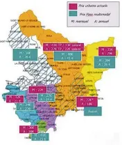  ??  ?? Le départemen­t est découpé en sept zones.(Document Région Sud-Paca)