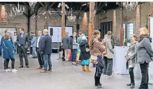  ?? FOTO: WOLFGANG WALTER ?? Beim Gründer- und Unternehme­rtag im Gare du Neuss stellen sich unter anderem Start-Up-Unternehme­r vor.