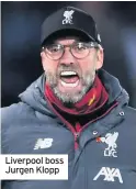  ??  ?? Liverpool boss Jurgen Klopp