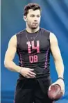  ?? MICHAEL CONROY/ASSOCIATED PRESS ?? Heisman winner Baker Mayfield is among a handful of QBs who could be the draft’s No. 1 pick.